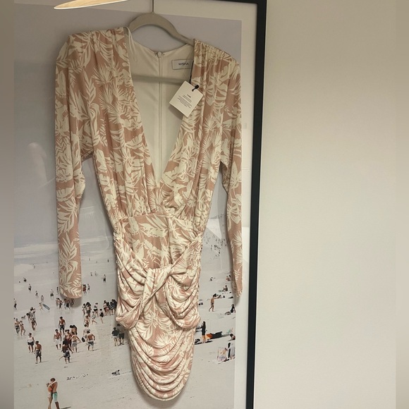 Misha Collection Revolve Faux Wrap Dress - Picture 2 of 8